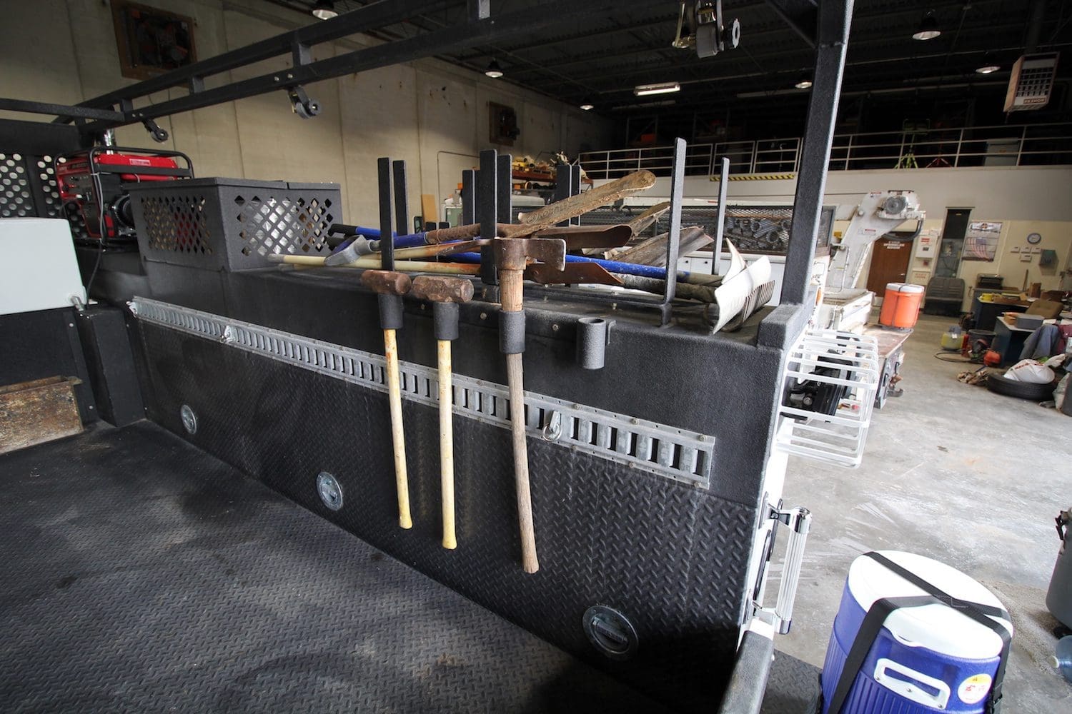 E track is a popular service truck cargo area option (header image)