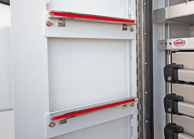 service truck tool storage ideas: magnetic tool organizer for compartment door - gallery