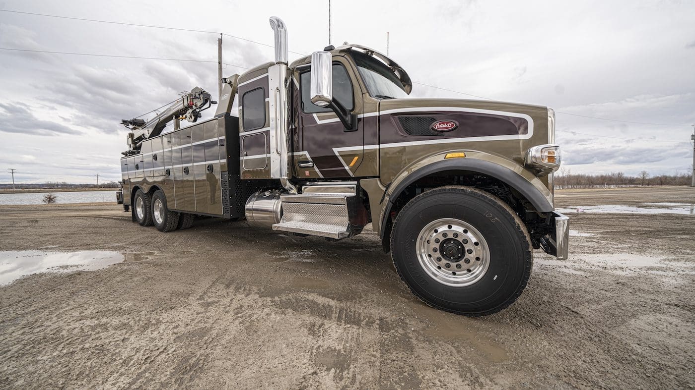Peterbilt service truck with sleeper cab