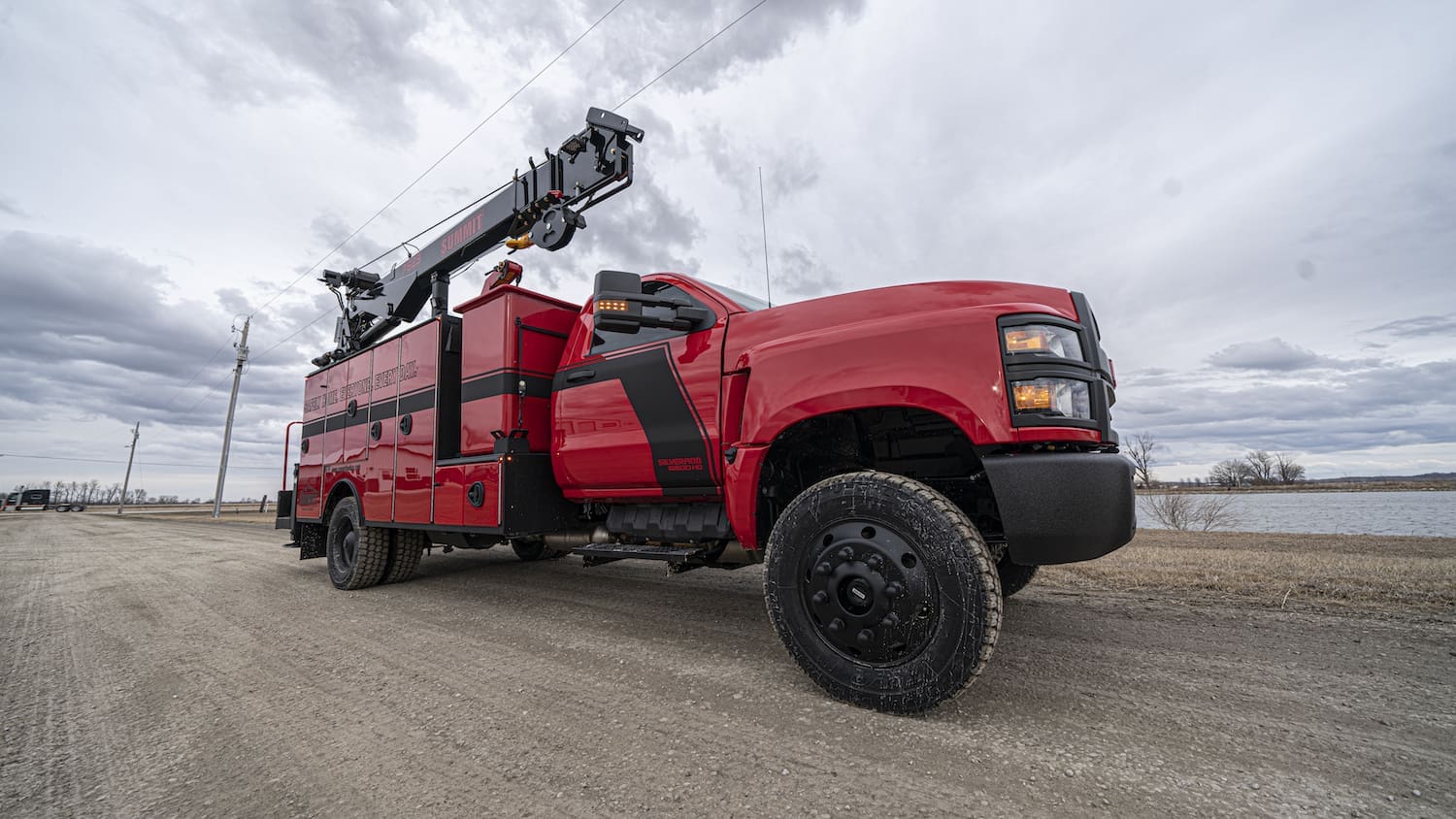 custom truck decals black stripes on red truck
