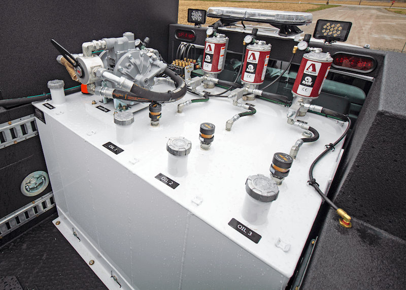 Steel common shell lube skid