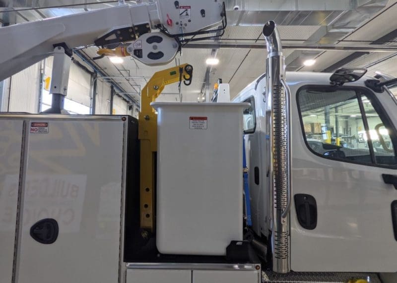 manbucket platform with storage compartment - gallery