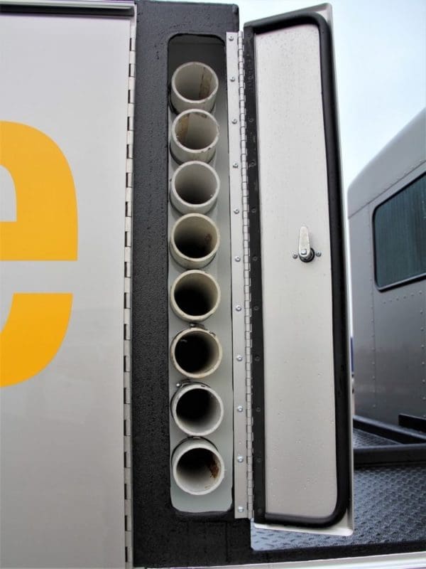 service truck tool storage ideas: Line Bore bar storage compartment - gallery