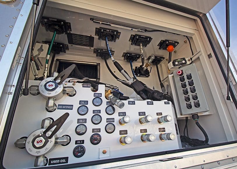 elclosed lube van reel rack exterior