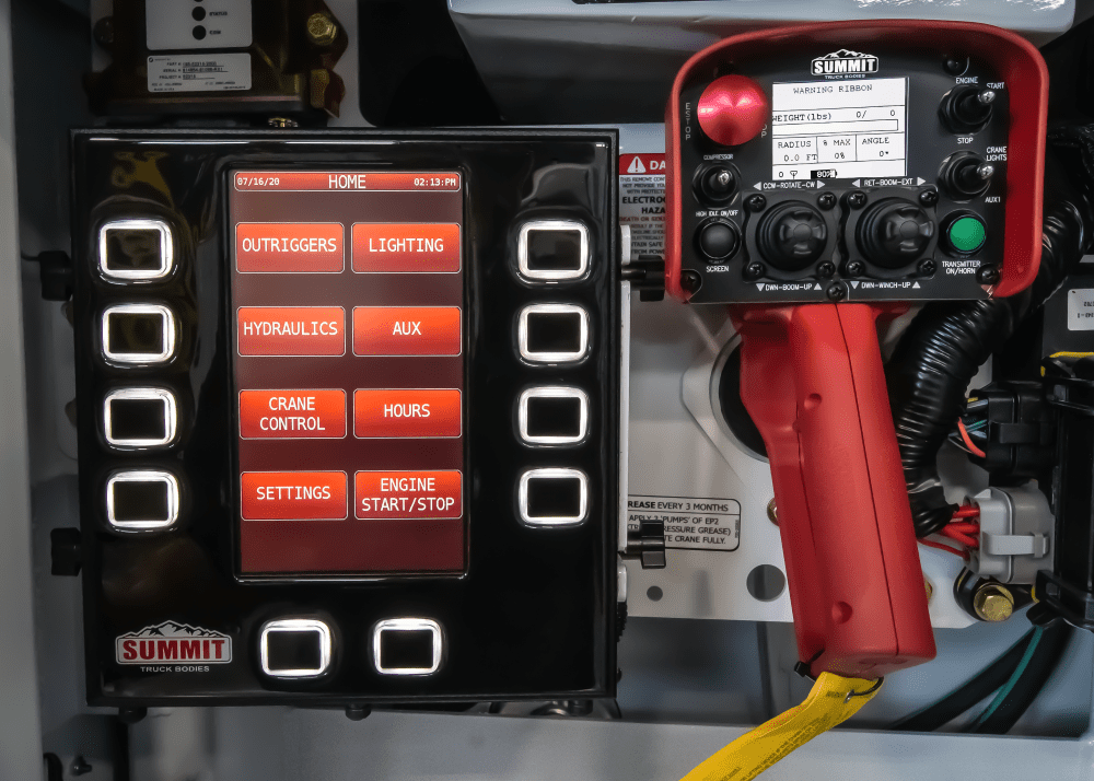 Summit crane control system home screen amd remote