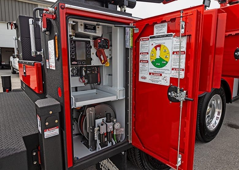 crane safety technology for heavy duty service truck