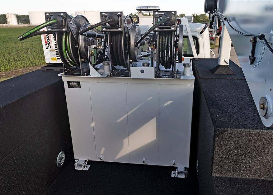 lubricant skid or lube skid A popular type od lube equipment