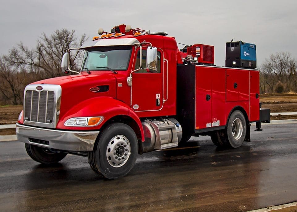 Peterbilt service truck body with welder