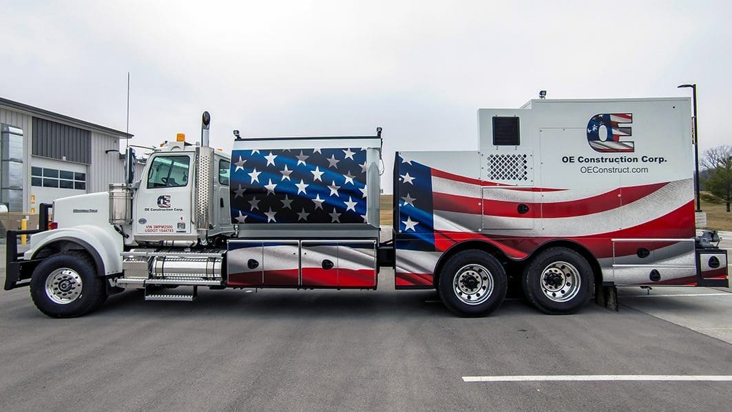 Western Start Custom fuel and lube body with custom wrap