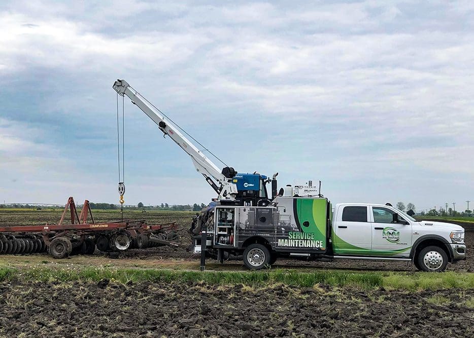 service truck for agriculture equipment repair