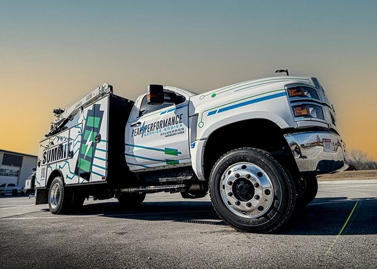 truck body mounted on Chevy 6500 4x4