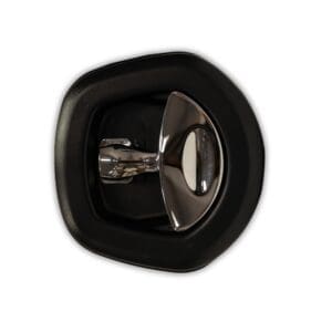 Whale tail compression door latch