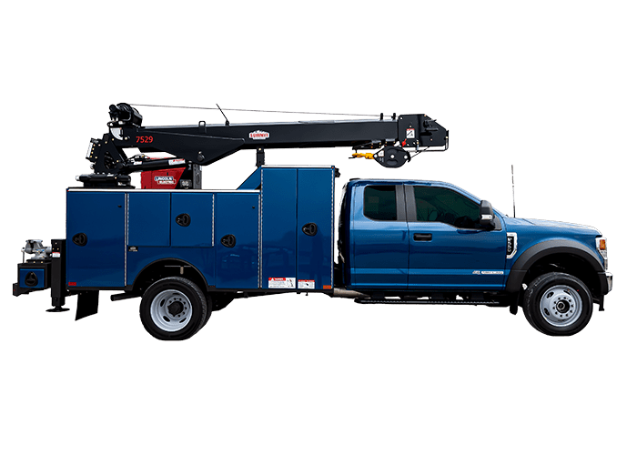 19.5K service truck bodies with crane cut-out image transparency (home)