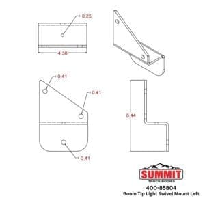 Boom Tip Light Swivel Mount Left