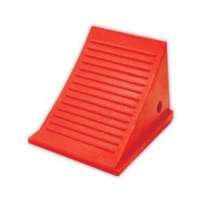 8-1/2" Urethane Wheel Chock in Orange